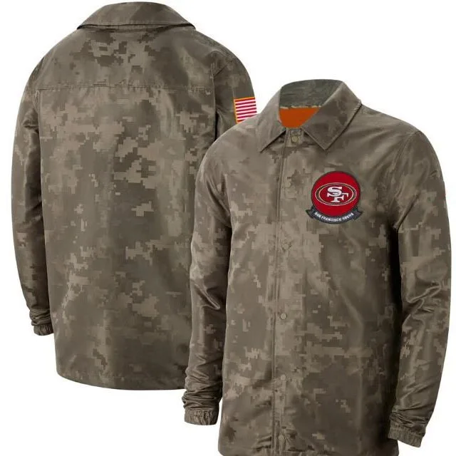 

San Francisco Men's Camo Salute to Service Sideline Full Zip Lightweight Jacket