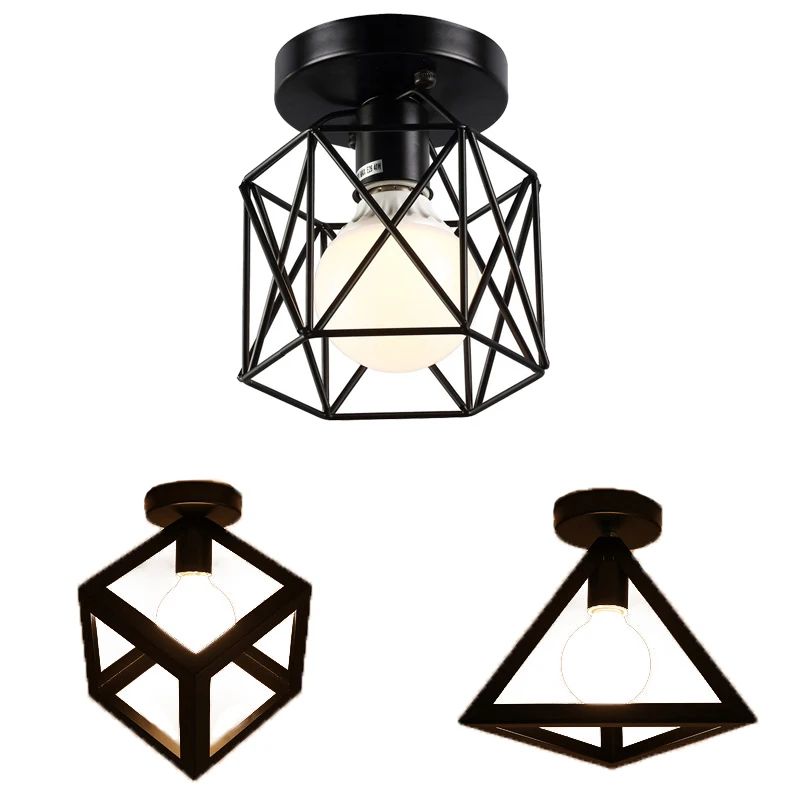 

Modern Ceiling Lights Lustre Luminaria E27 Ceiling Lamp Loft Iron Cage Fixtures Abajur Home Lighting Plafonnier For Living Room
