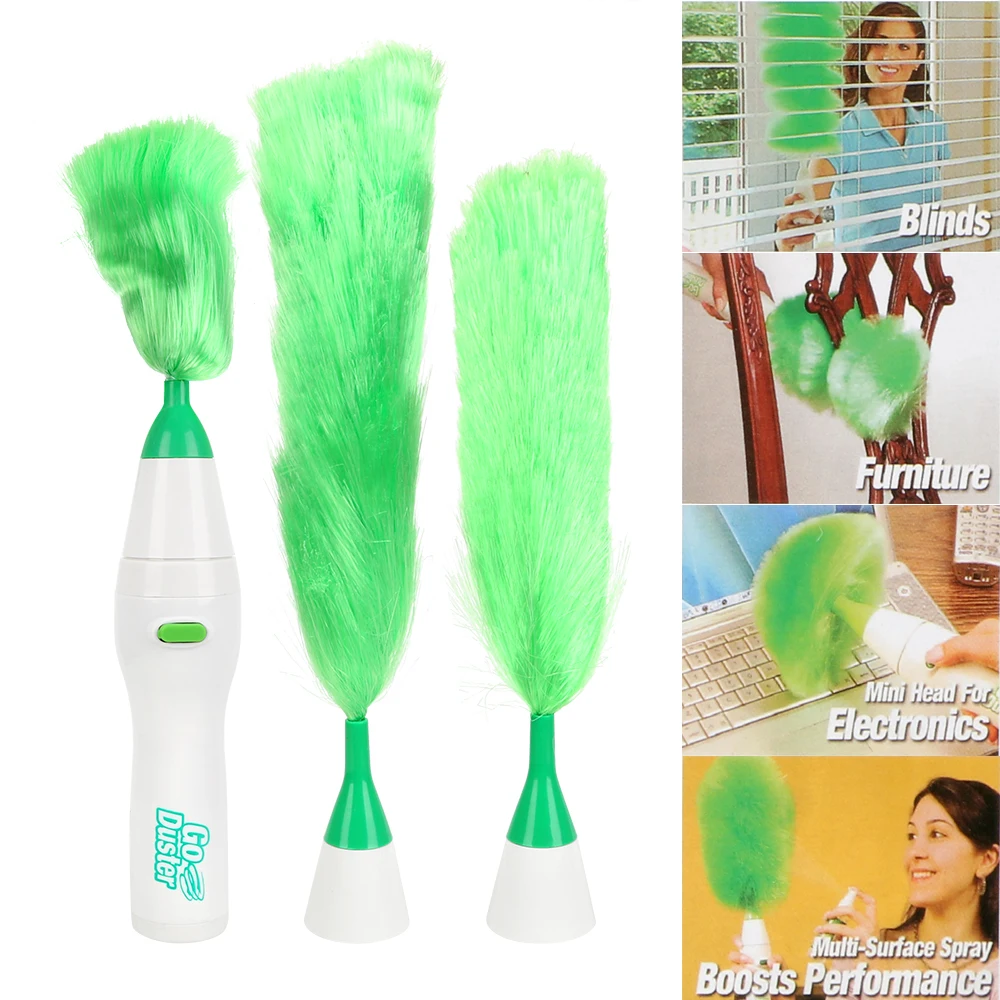 

Window Bookshelf For Home Furniture Car Multifunctional Electric Feather Duster Soft Microfiber Dust Cleaner Brush
