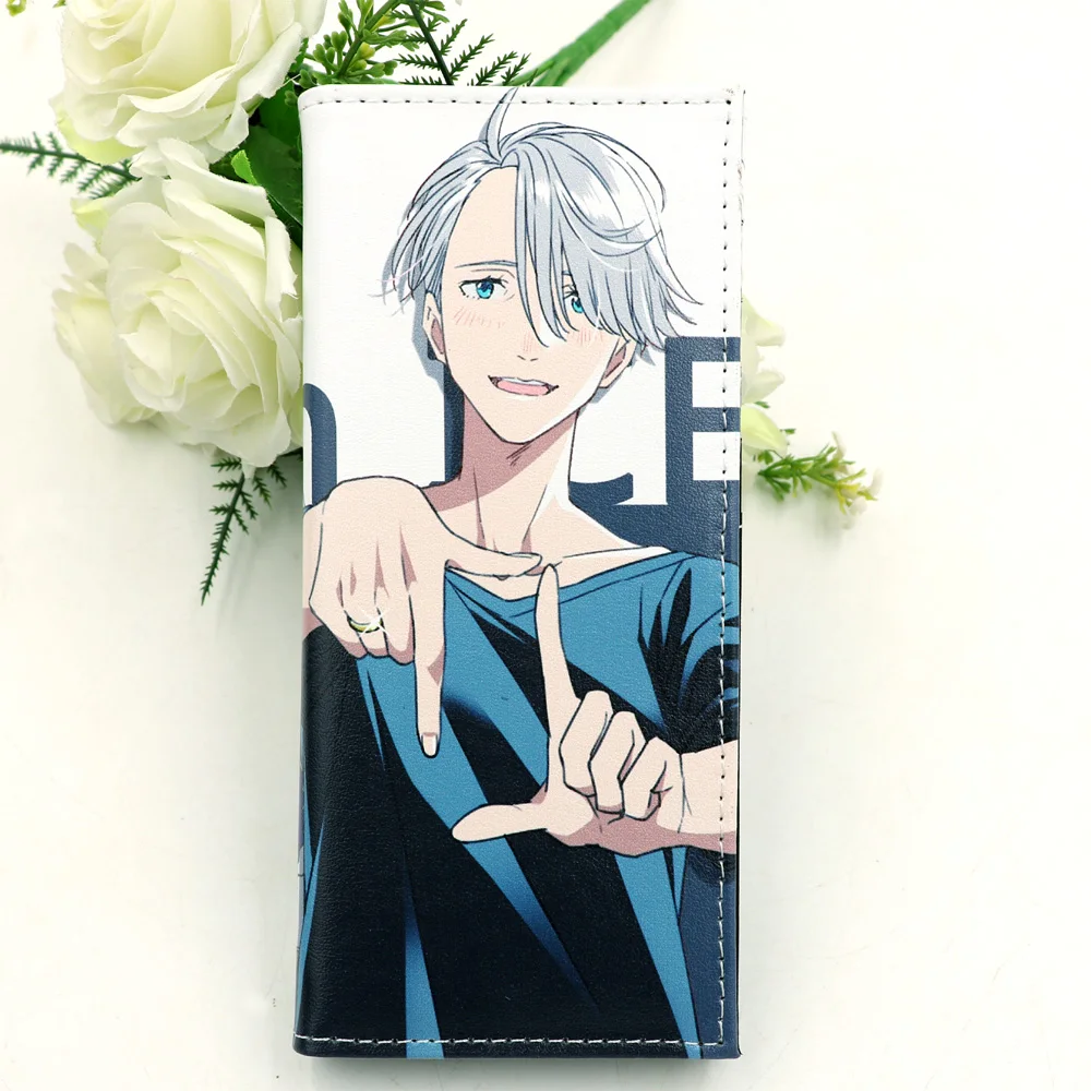 Кошелек из синтетической кожи Yuri On Ice аниме цветной Длинный кошелек с принтом