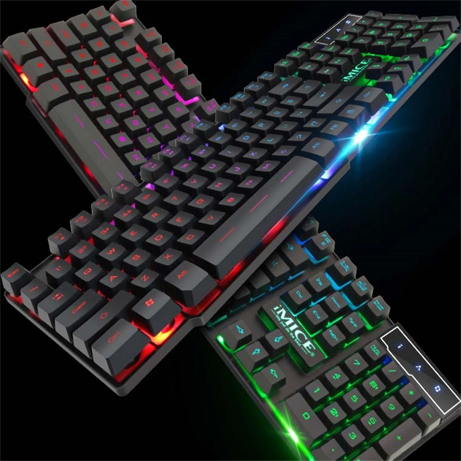 

HIPERDEAL(HIPERDEAL) 2021 Men New Ergonomic 104-key RGB backlit keyboard and mouse kit, suitable for PC and laptop gaming