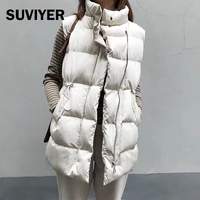 suviyer autumn winter womens vest cotton padded plus size sleeveless outwear female casual parka mujer womens jacket 2020