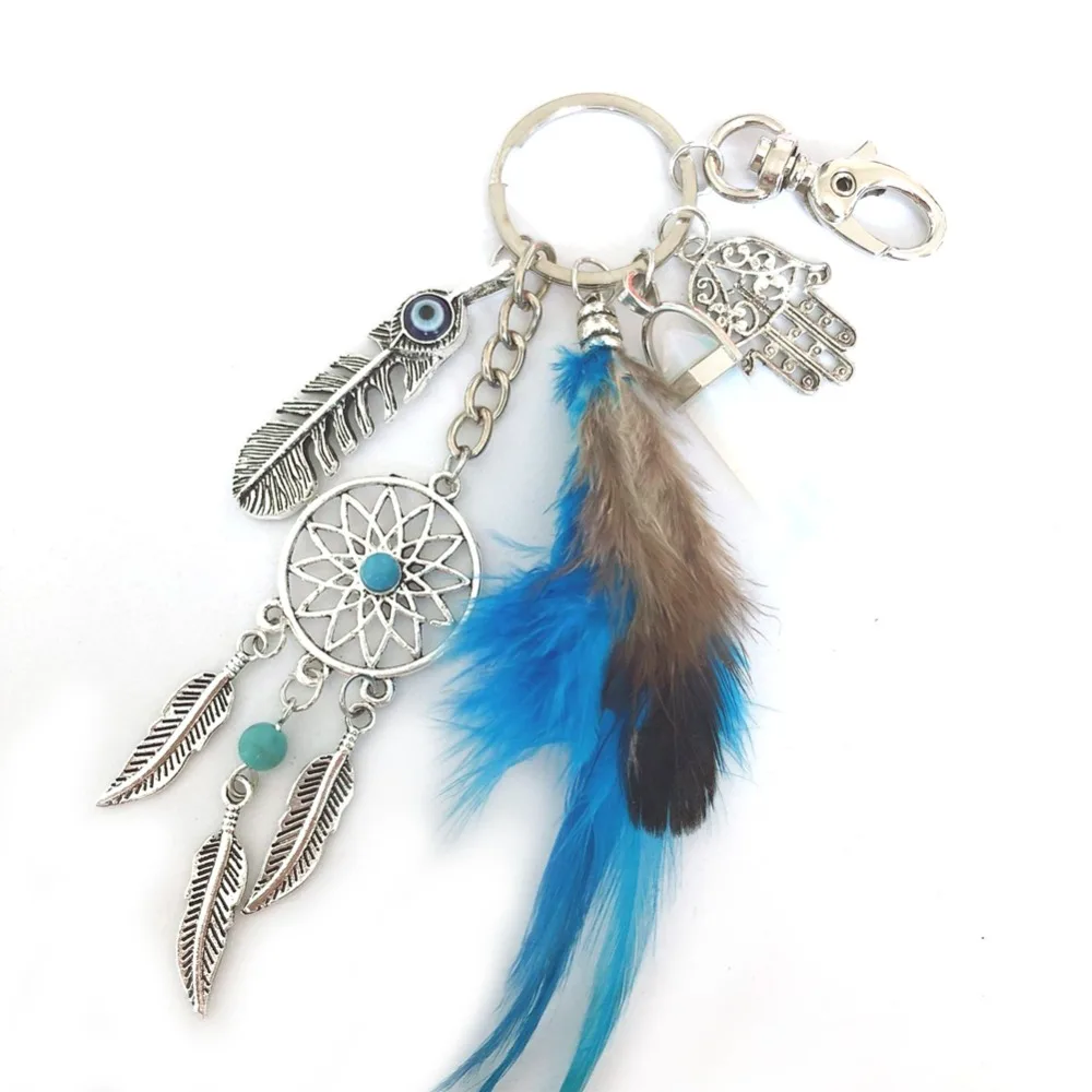 Черный Опал искусственная фантазия Ловец снов мужская кожаная сумка брелок для