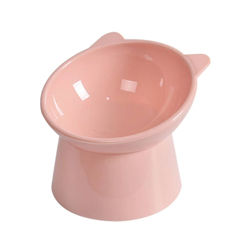 

45 Degrees Tilted Cats Dogs Bowl Food Feeding Container Non-slip Base Pet Water Feeder Safeguard Neck Puppy Kitten Utensils P15F