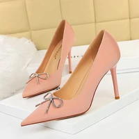 fashion sweet high glitter heels womens shallow mouth pointed rhinestone single luxury shoes women designers sapato feminino