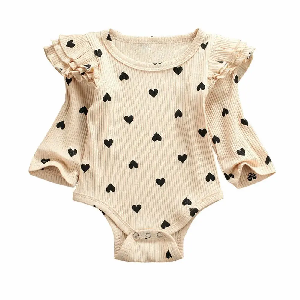 Beige Baby Bodysuits Toddler Newborn Baby Boy Clothes Girls Boys Long Sleeve Ruched Solid Romper Body New Infant Bodysuit Clothing - Цвет: Beige