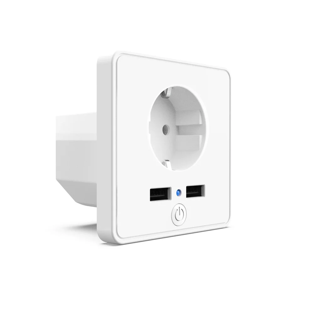 Wifi умная настенная розетка 2 usb порта 10A управление переключателем таймера выход