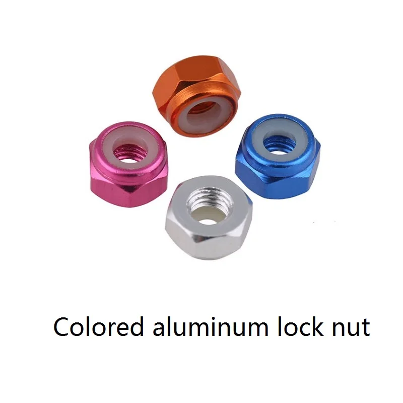 

3pcs Model special aluminum alloy lock loose lock nut lock self-locking nylon ring colored nut M2 M3 M4 M5