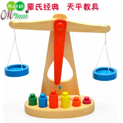 

Children's Early Education and Wisdom Wooden Enlightenment Balance Balance Scale Kindergarten Teaching Aid Class Montessori Toy