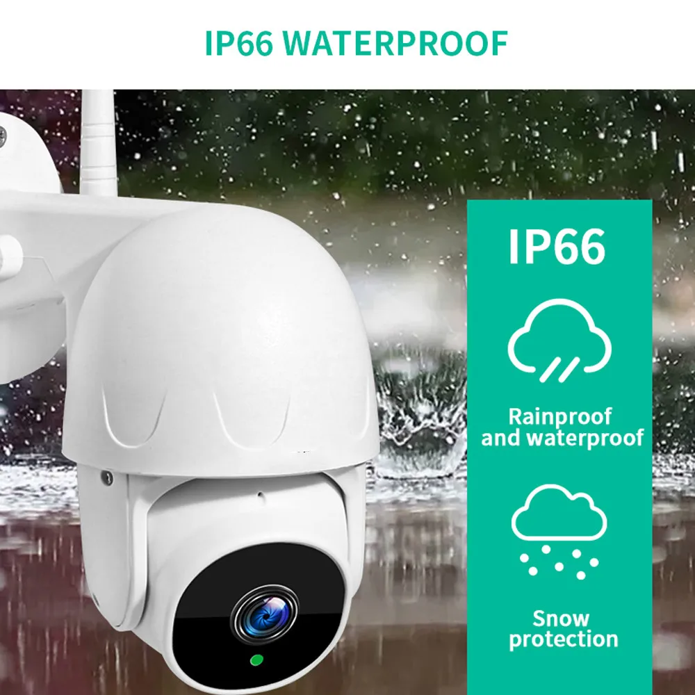 1080P PTZ купольная Wifi камера наружная 2MP автоматического слежения беспроводная