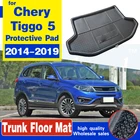 Подкладка для багажника заднего багажника, коврик для груза, коврик для пола, коврик для багажника из грязи, нескользящий коврик, украшение, подходит для Chery Tiggo 5 2014-2019