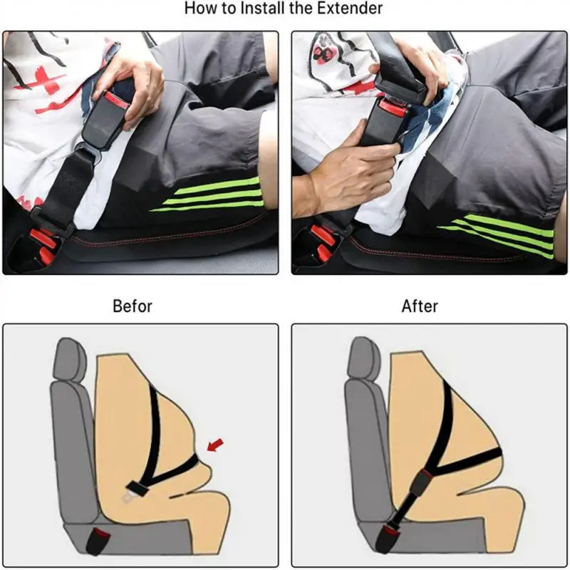 Удлинитель автомобильного ремня безопасности для беременных женщин удлинитель