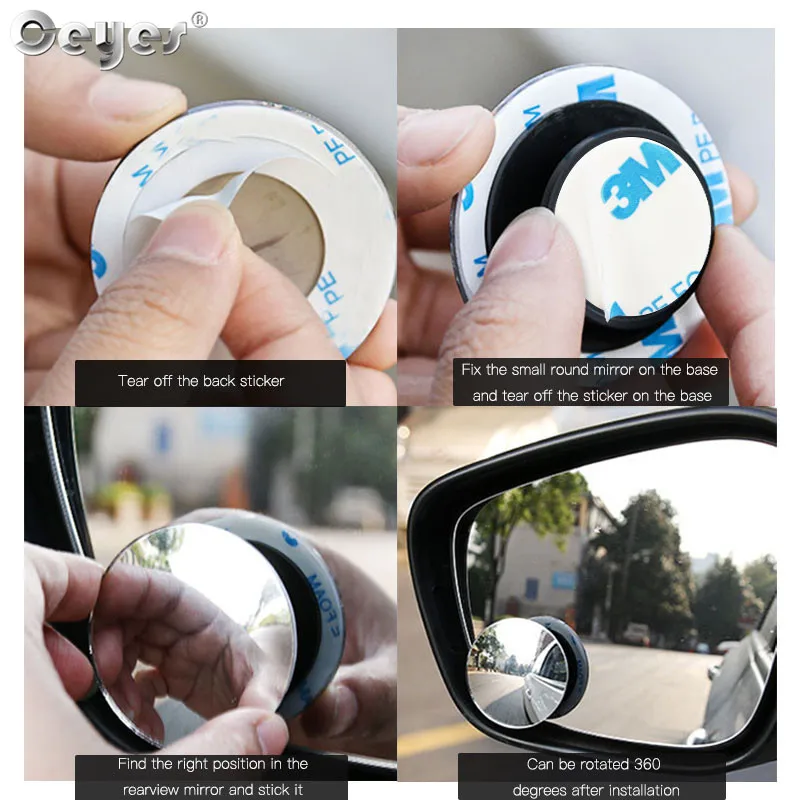 Автомобильное Зеркало для слепых зон Ceyes 360 градусов HD широкоугольное круглое