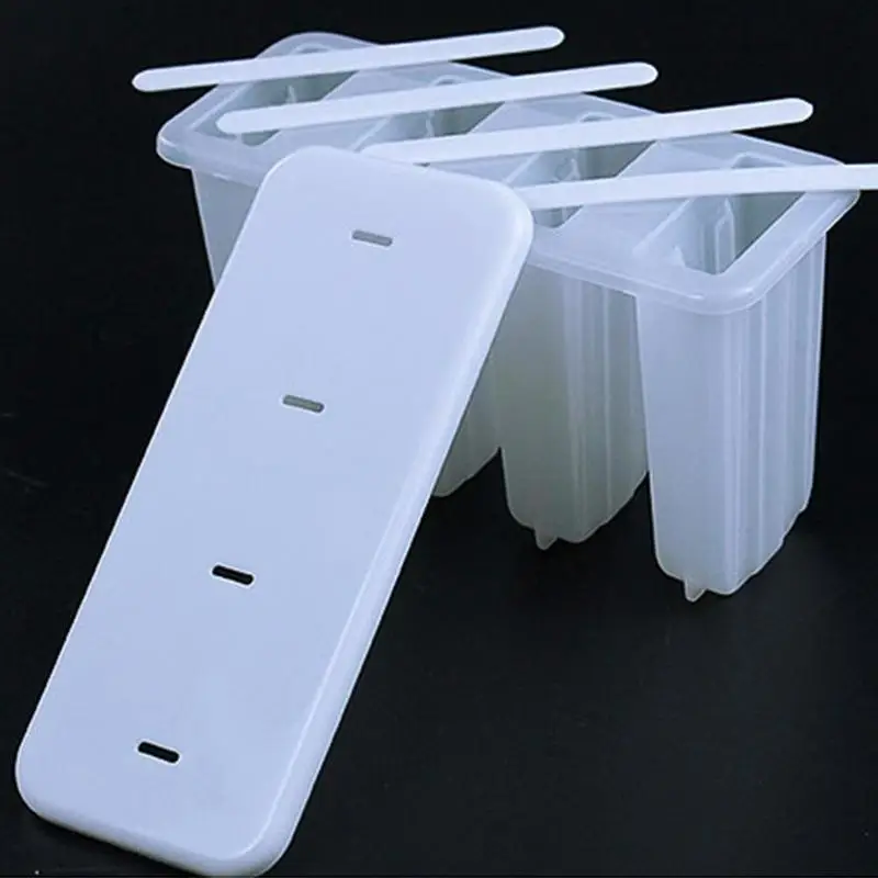 Пластик 4-бар формы льда стержень мороженое плесень коробка сетка летнее Diy