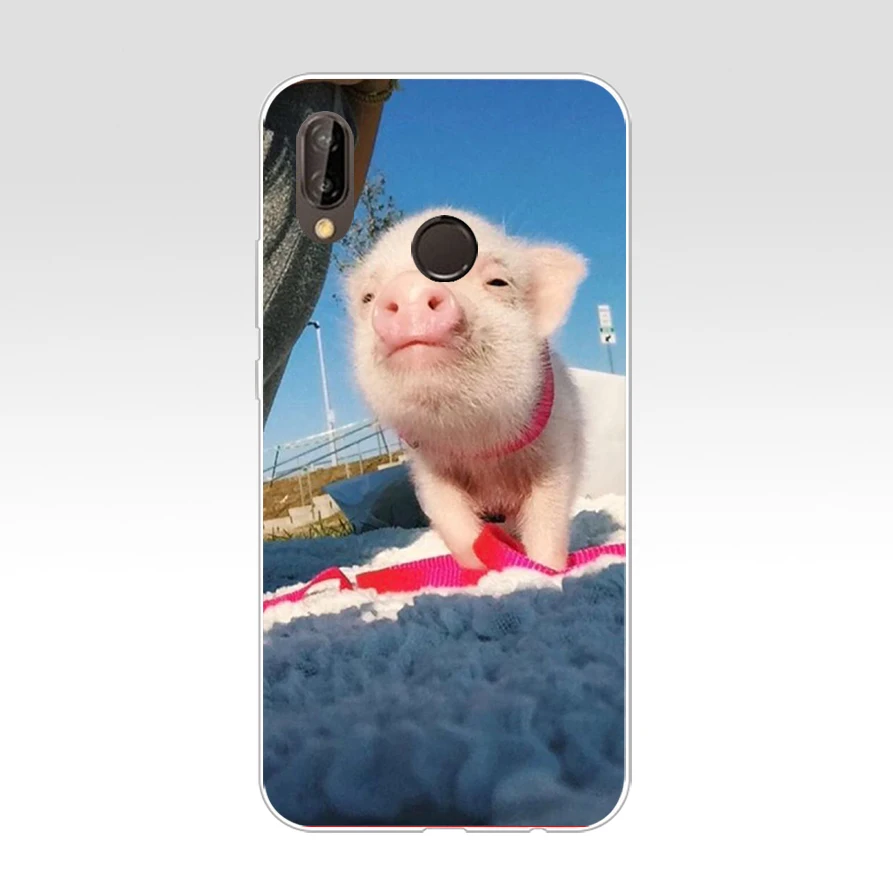 28AA милый маленький розовый питомец свинья роскошный Силиконовый ТПУ защитный