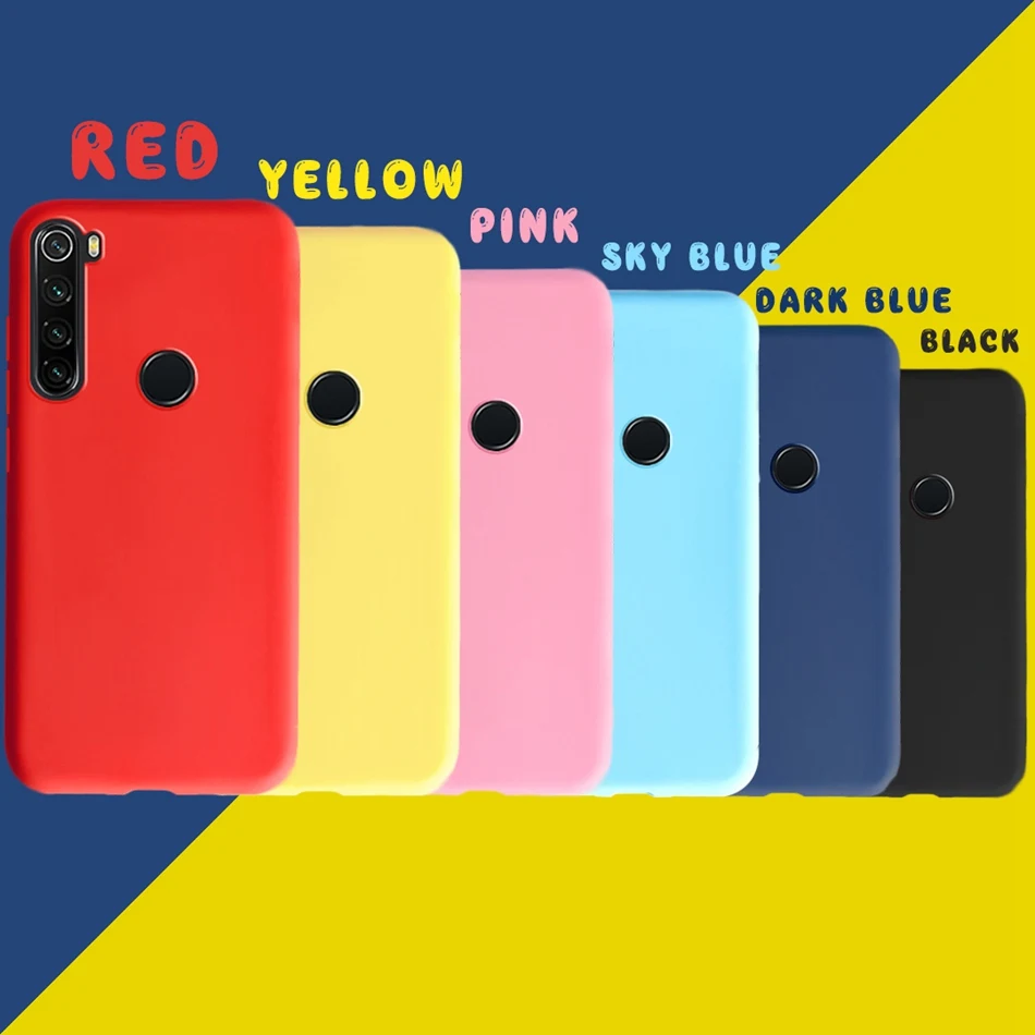 Силиконовый чехол для Xiaomi Redmi Note 8 T глобальная версия мягкий карамельных цветов |