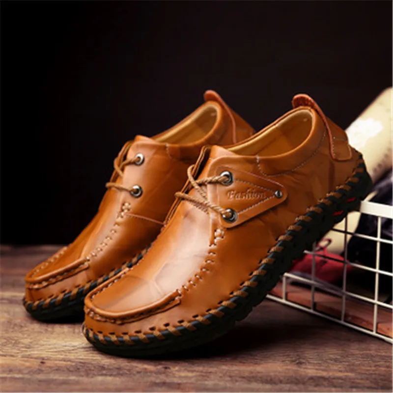 Мокасины мужские из натуральной кожи роскошные брендовые туфли на плоской