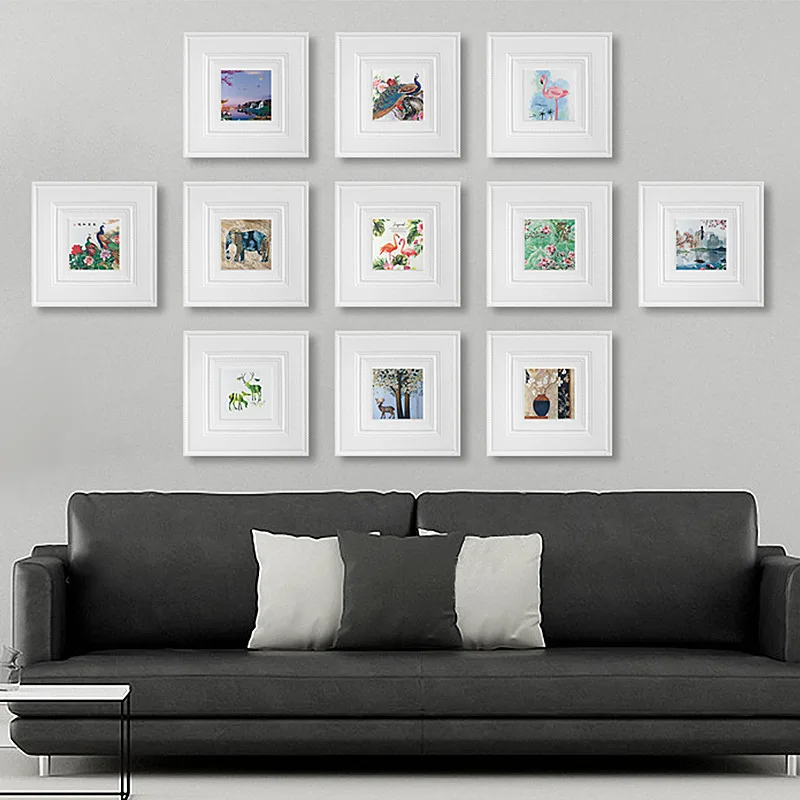 Квадратная декоративная живопись гостиной Ins зеленое растение в скандинавском