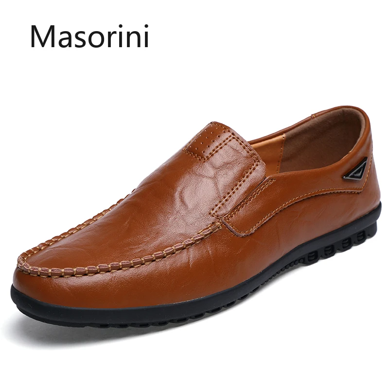 Genuine Leather Men's Casual Shoes Luxury Brand Comfortable Mens Loafers Flats Breathable Slip on Driving Moccasins Men | Обувь