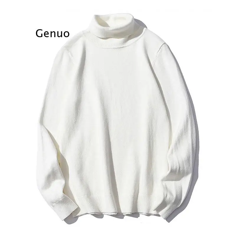 Мужская теплая водолазка повседневный удобный пуловер плотный свитер для осени