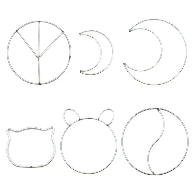 Кольцо необычное железное милое кольцо Ловец снов обруч Кошка Луна особой формы