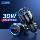 Автомобильное зарядное устройство GETIHU с двумя USB-портами и светодиодной подсветкой