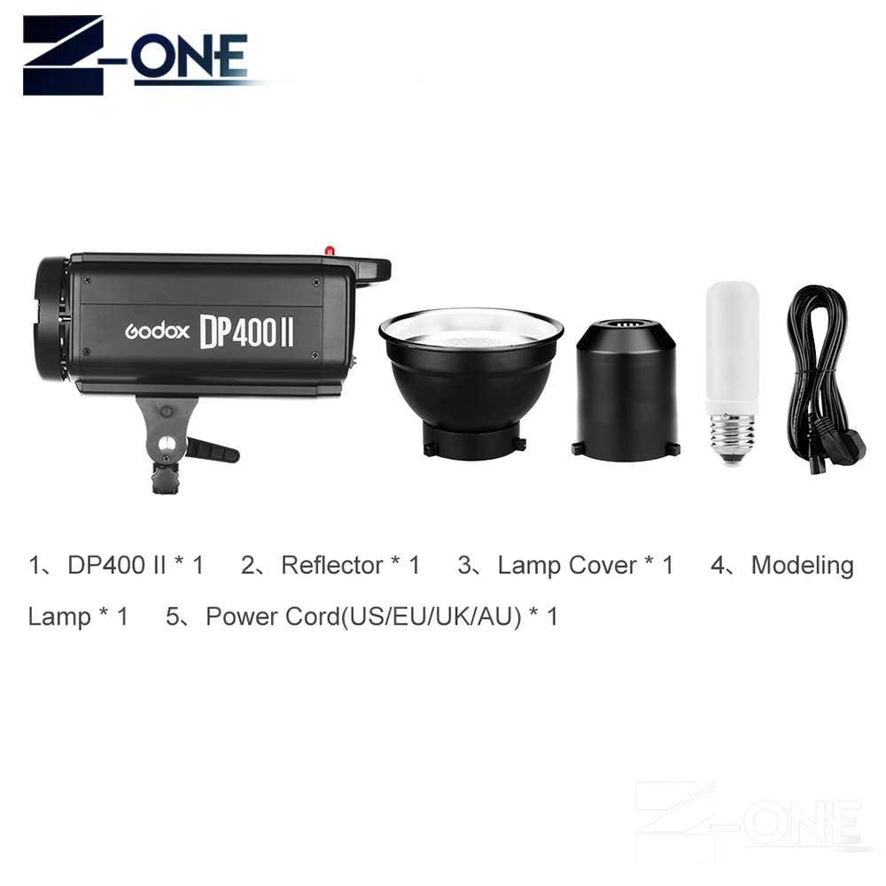Godox стробоскоп DP400II 400 Вт студийная профессиональная вспышка со встроенным 2 4G