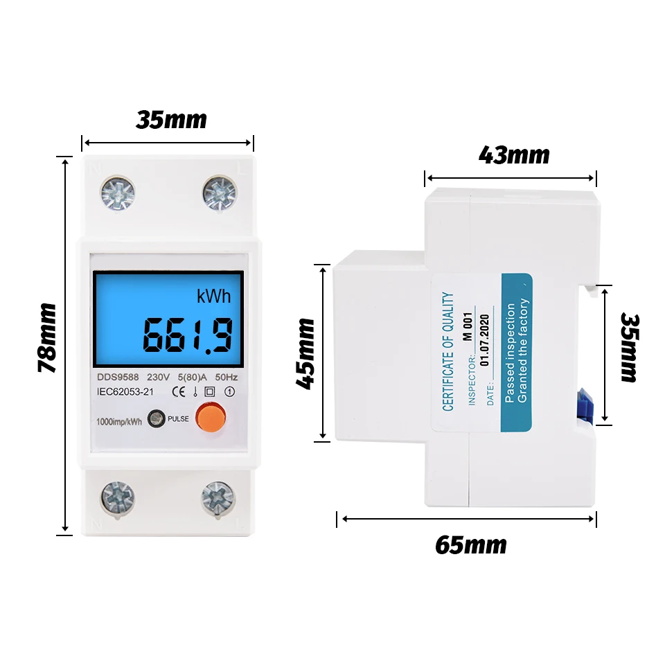 Energy Meter, kWh Tensão Atual Consumo de