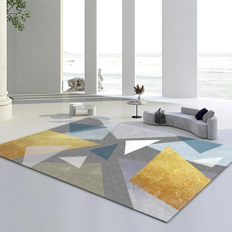 

Thick Carpet for Living Room Rug Geometric Printed Children Bed Room Fluffy Floor Carpets Window Bedside Home Decor Rugs Mat