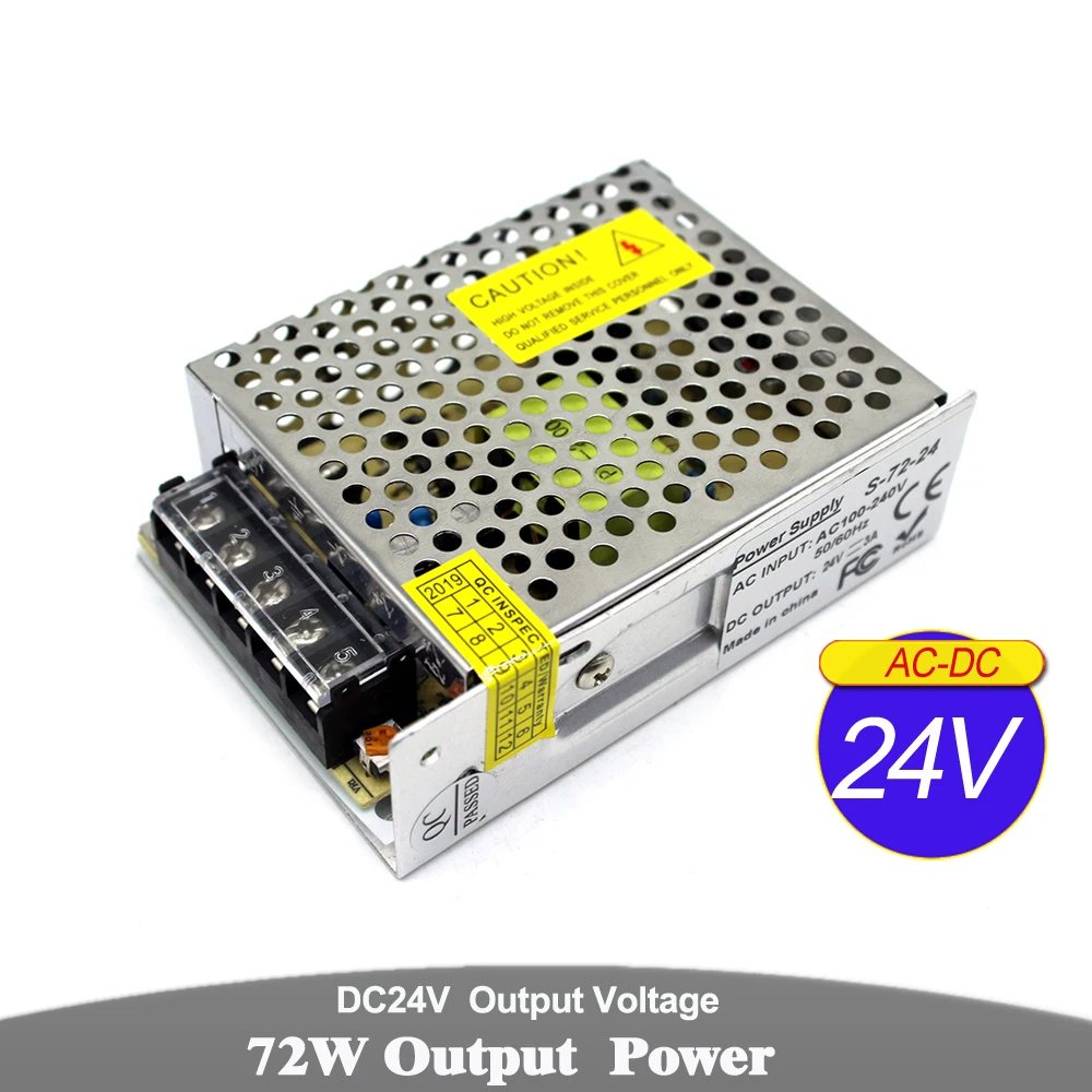 Источник питания DC 12V 15V 18V 24V 25W 36W 48W 60W 72W светильник ing Transformers 110v 220v AC к DC12V DC24V DC15V DC18V