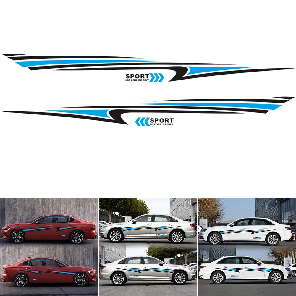 

2* Car SUV Vinyl Graphic Car Body Sticker Side Decal Stripe DIY Decals Kit