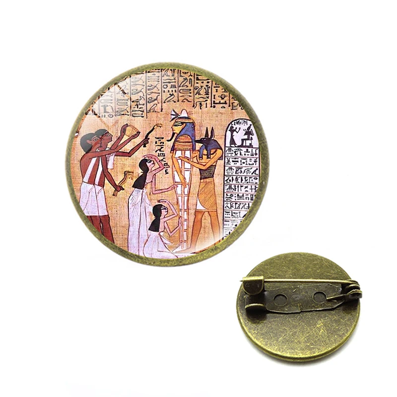 Властелин преисподней Анубиса броши на булавке стеклянный кабошон Египетские