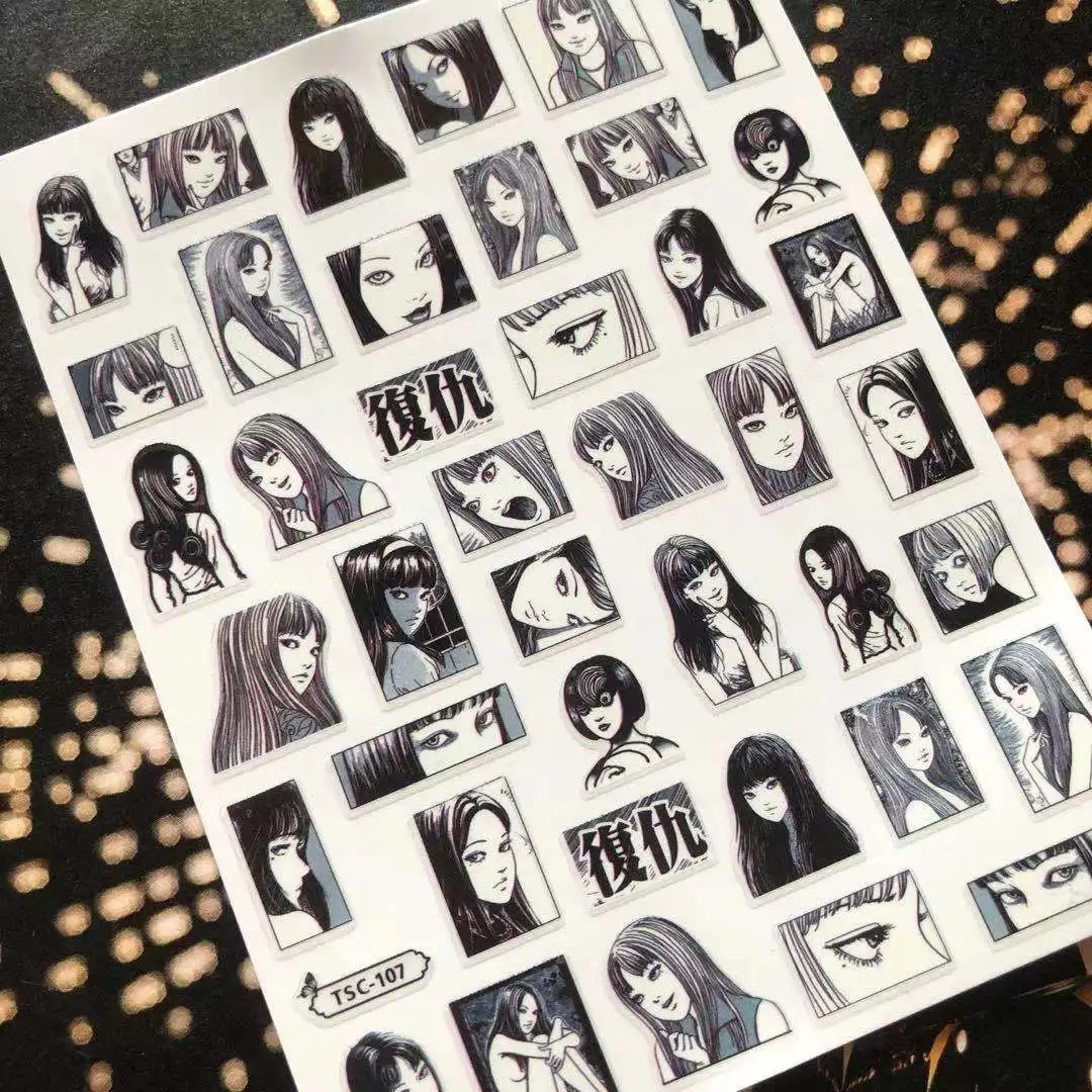 

Newest TSC-107 series anime boy designs 3d nail art sticker nail decal accessories