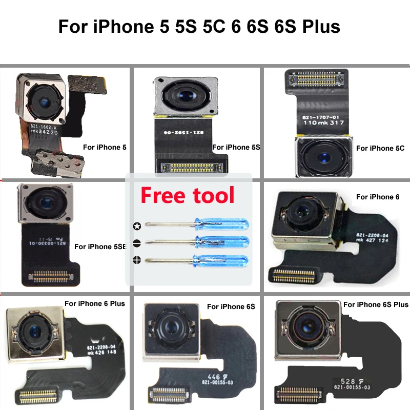 Оригинальная задняя камера KiKiss гибкий кабель для iPhone 6 6S Plus 7 5 5C 5SE Mian сменная