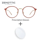 Бренд ZENOTTIC, женские очки по рецепту, ультралегкие круглые очки для глаз, очки для чтения при близорукости, оправа для очков по рецепту
