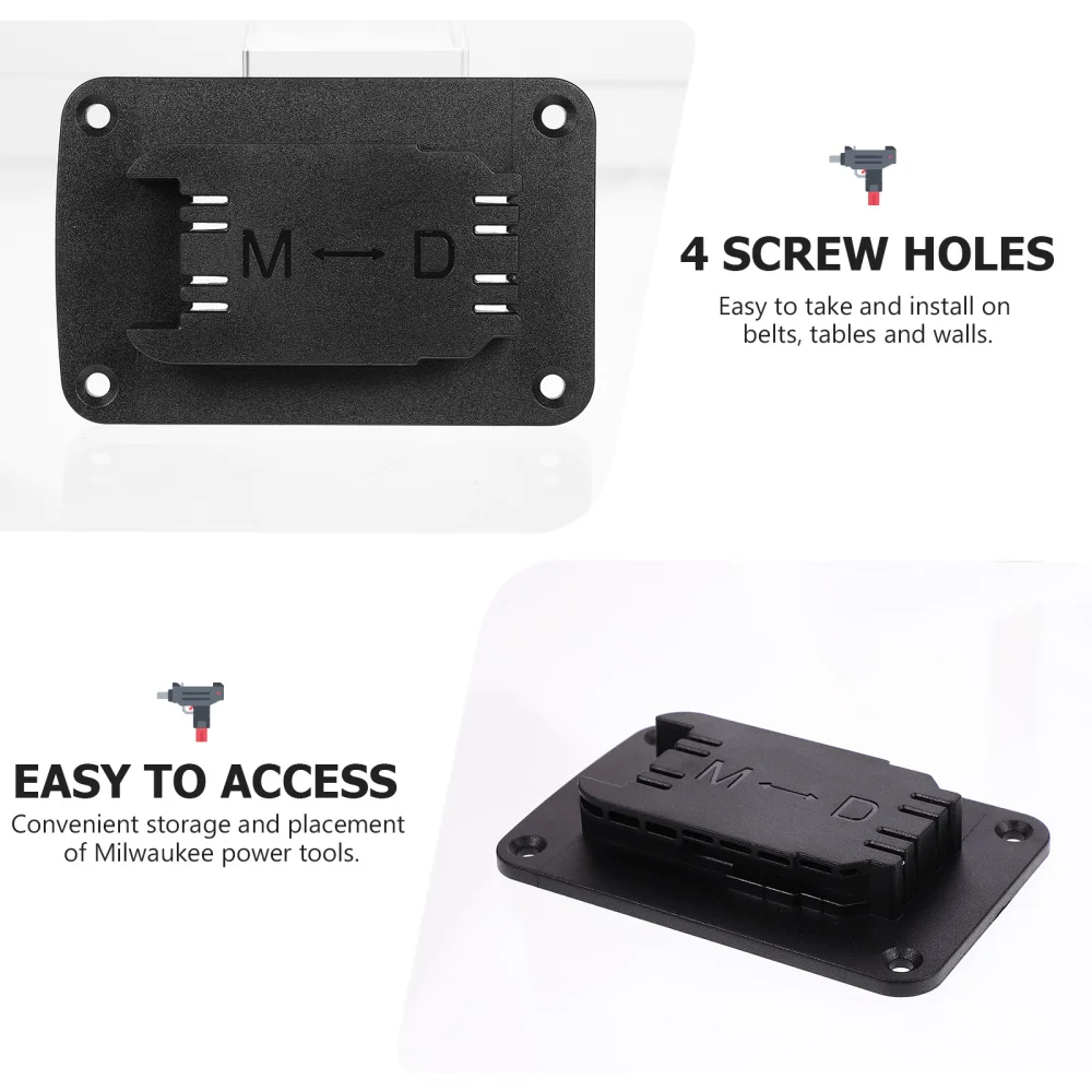 

1pc Tool Holder Mount 20V Drill Tool Storage Hanger Tool Holder Dock (Black)