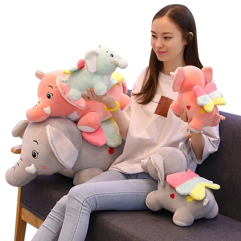 Dropshipping Epacket shopify service Elephant doll plush toy baby sleeping with elephant pillow soft plush doll