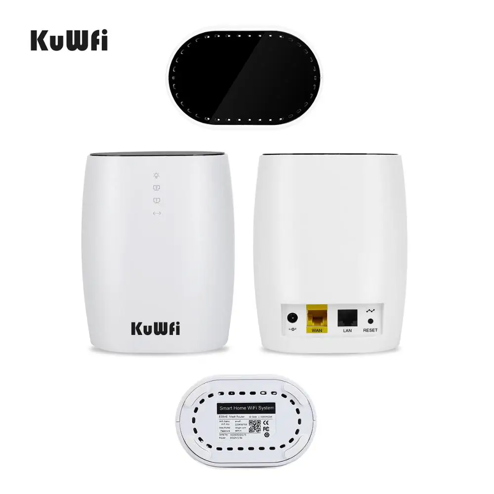 KuWFi 3 шт. сетчатый маршрутизатор Вся Домашняя сетка WiFi AC1200 2 4G/5 8 GHz беспроводной Wifi