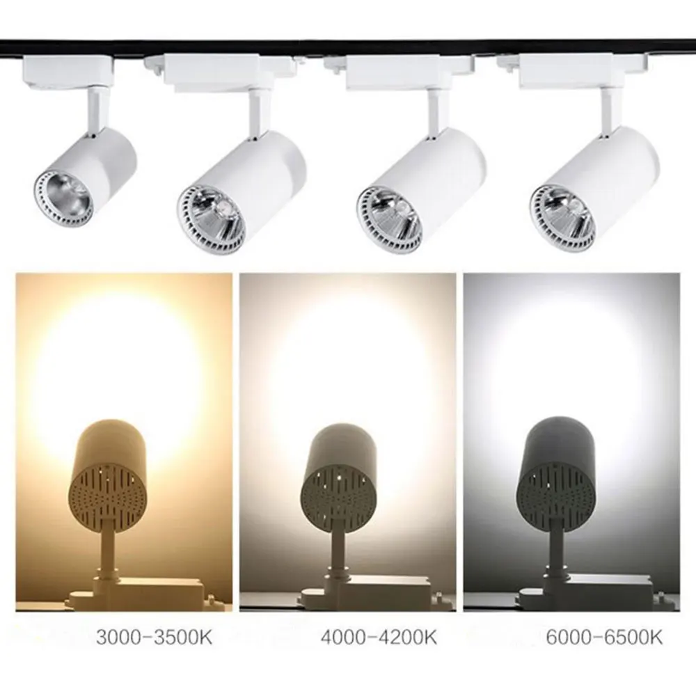 COB 20 Вт Светодиодный светильник алюминиевый потолочный рельсовый рельс замена