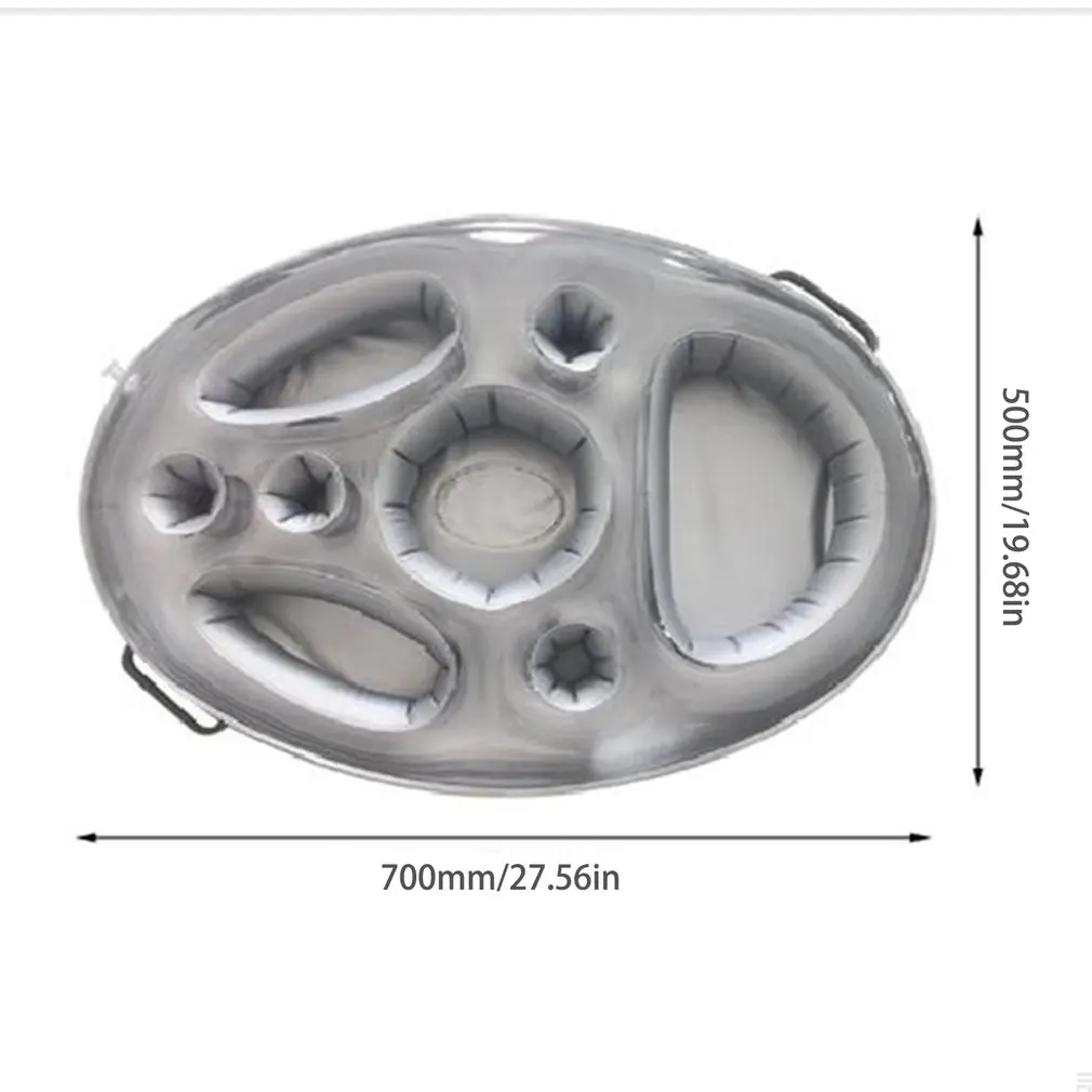 

Portable Porous Coaster Inflatable PVC Tray Safe Storage Birthday Gift Lightweight Beach Swimming Accessories