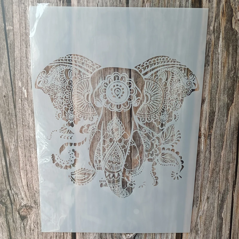 A2 A3 A4 Size DIY Craft Elephant Stencil for Painting on Wood,Fabric,Walls Art Scrapbooking Stamping Album Embossing Paper Cards