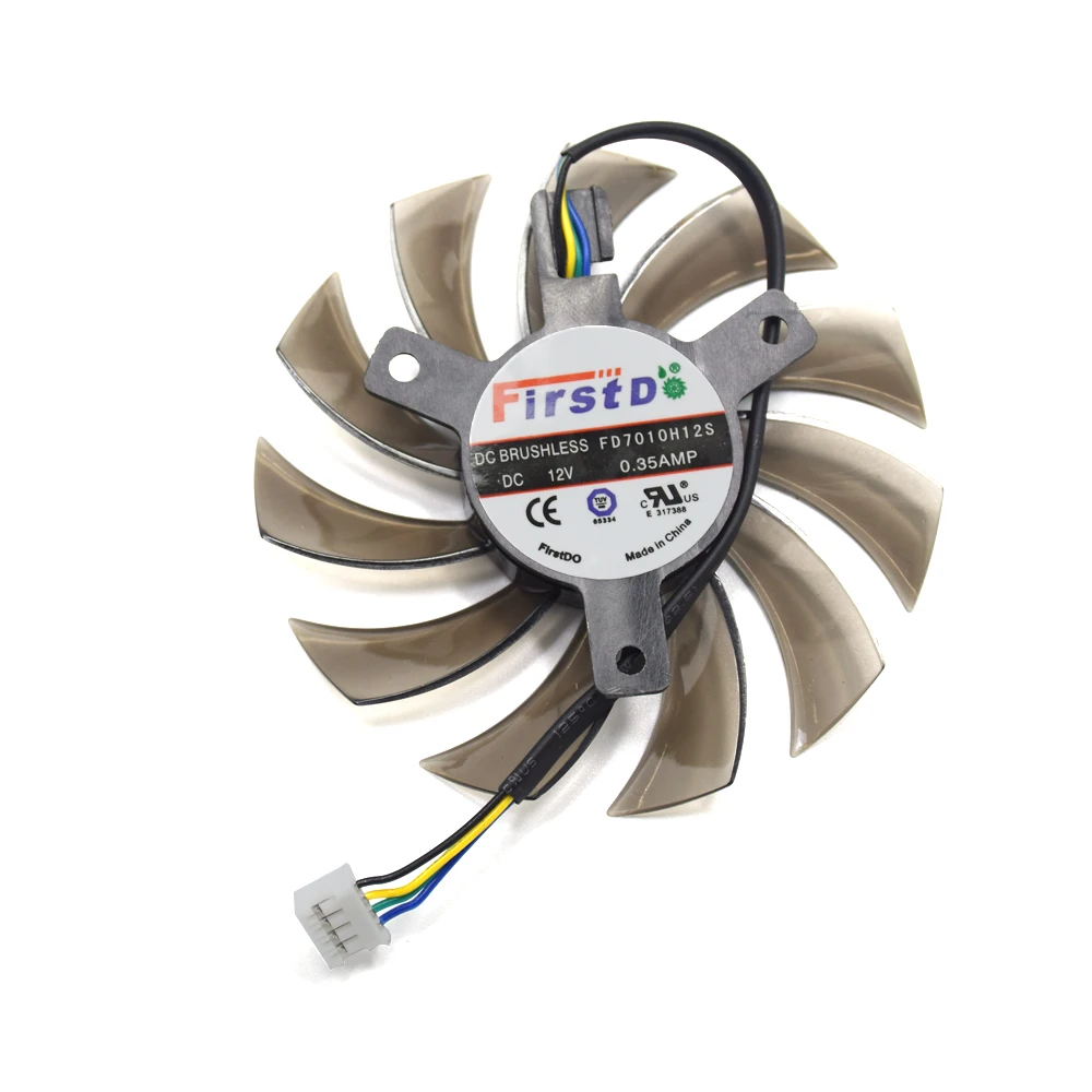 75 мм T128010SU FD7010H12S 4Pin провод для GTX 660 670 680 560ti GTX Gigabyte GeForce 570GTX компьютер Запчасти вентилятор DC12V 0.35A