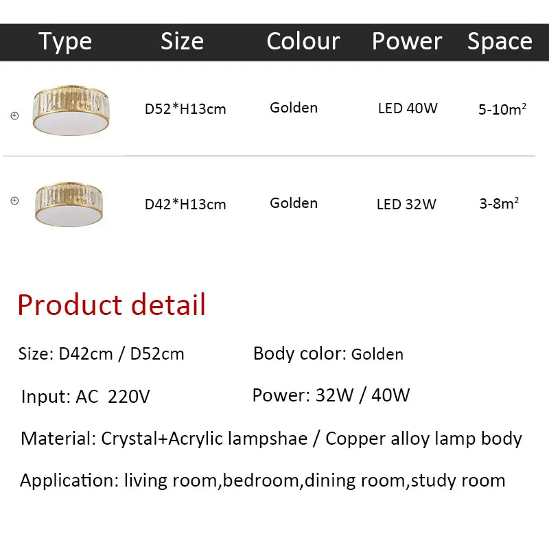 

Led Crystal Chandelier Modern Home Ceiling Chandelier Lighting for Living room Bedroom Dining room Kitchen Aisle Corridor Lights