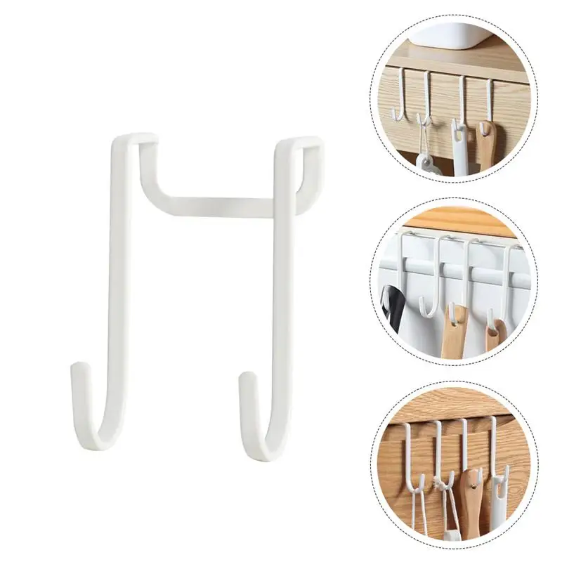 

2pcs Door Hooks Good Useful Durable Kitchen Cabinet Hooks Traceless Kitchen Hooks Japanese Style Hooks Iron Door Hooks