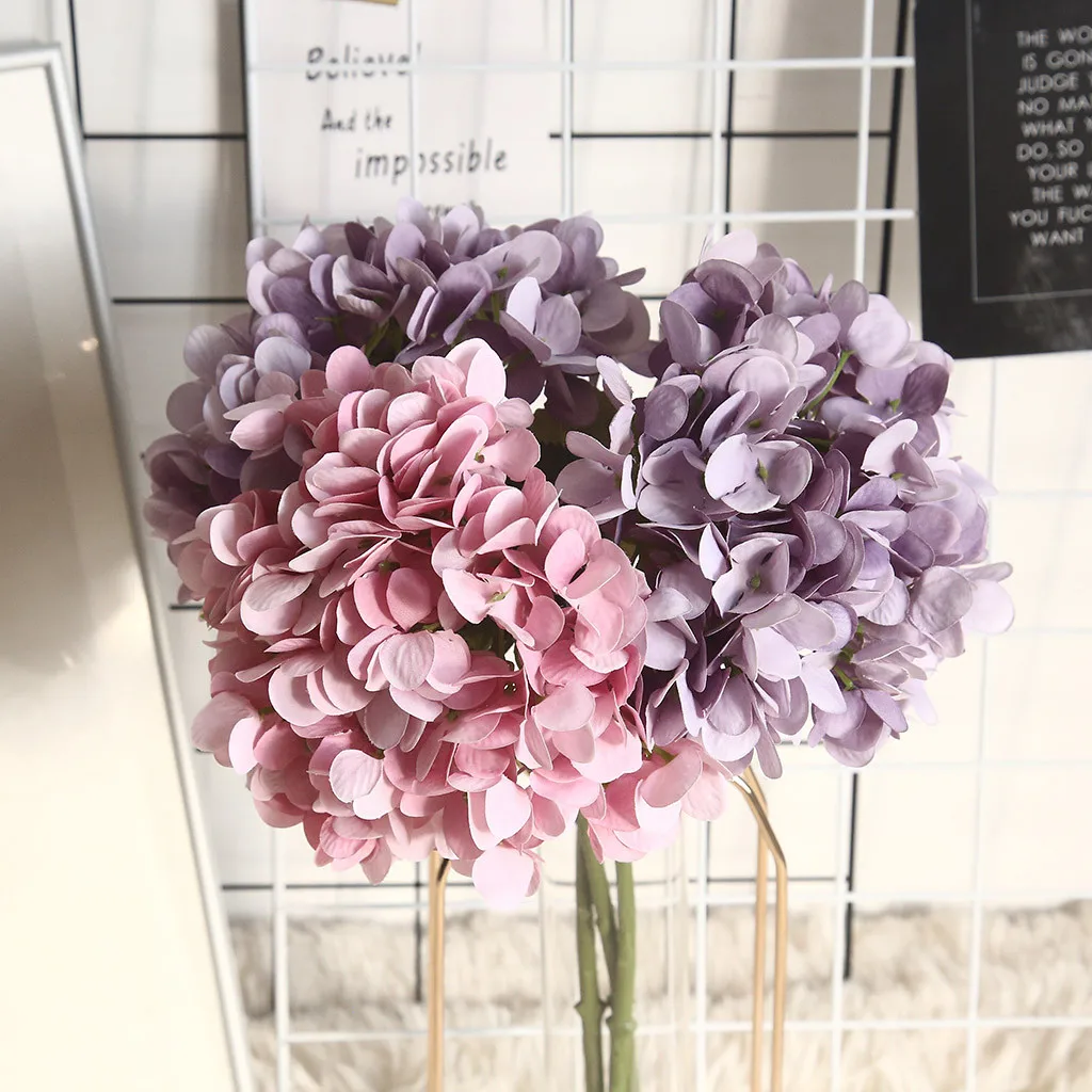 Цветочный букет симуляция вишни Гортензия макароны искусственный цветок