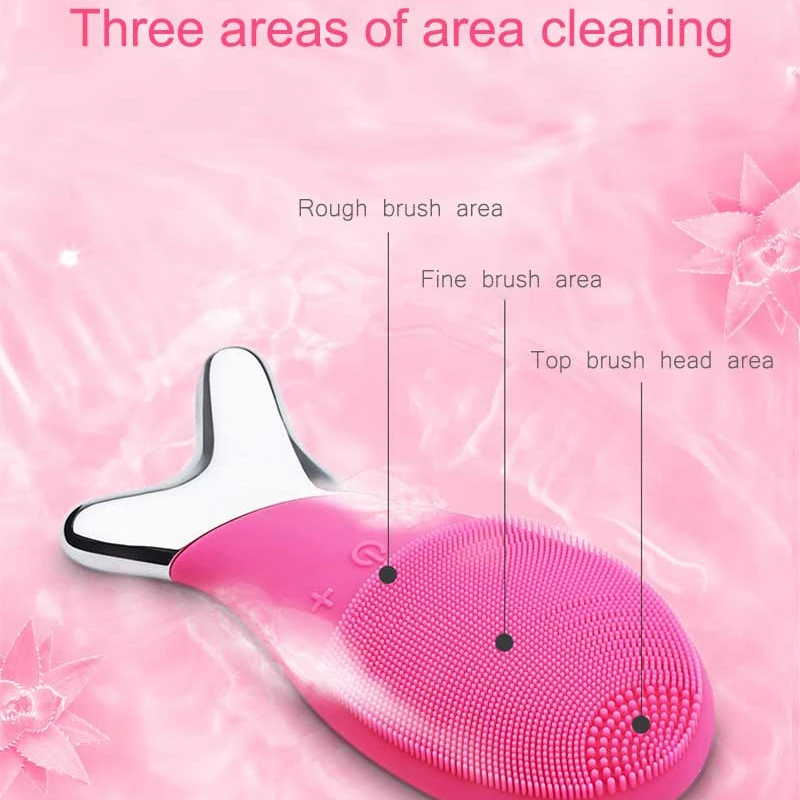 Электрический моющий инструмент для чистки лица щетка очиститель V красоты