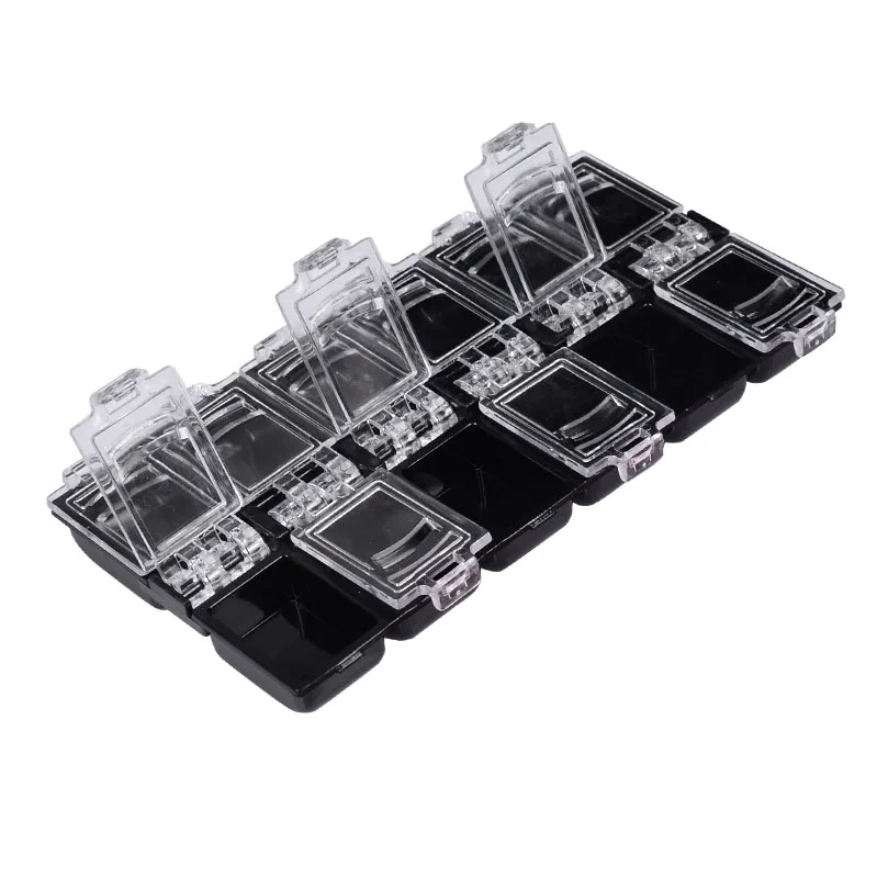 

12 Grids Jewelry Bead Organizer False Nails Rhinetones Storage Box Nail Dust Collector Nail Art Supplies Manicure Tools