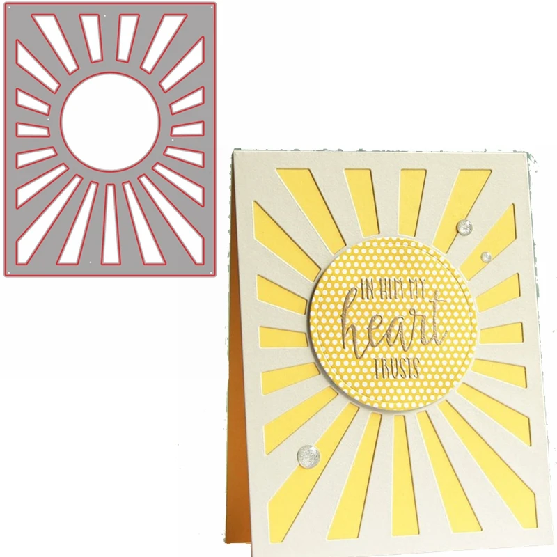 Металлические Вырубные штампы в форме яркого солнечного света рамка с солнечным