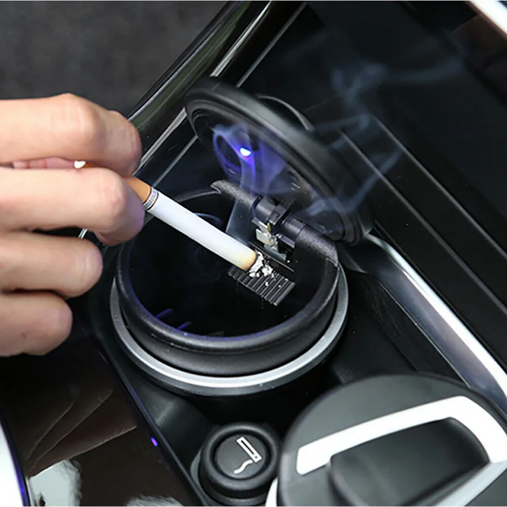 

Car Wind Ashtrays Ember Killer Plastic + Steel 8 * 9cm Black Brand New