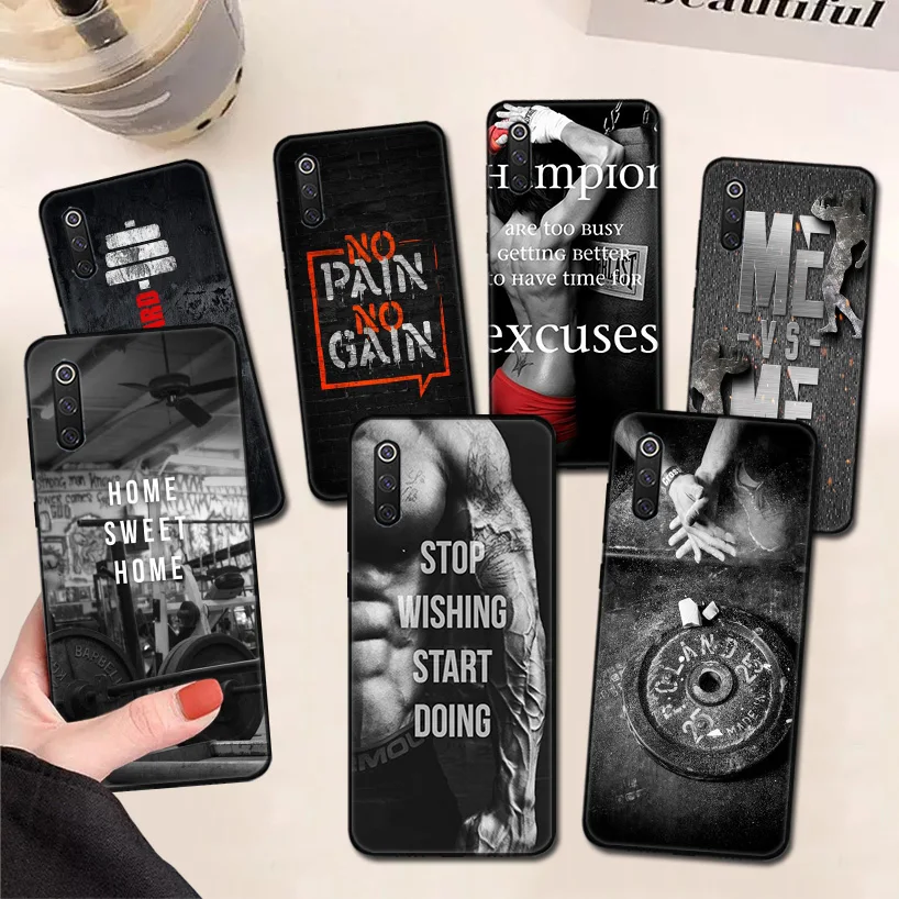 

Bodybuilding Gym Fitness Silicone Case Coque For Xiaomi Redmi Note 10 Pro 10S 9S 9 8T 8 8A 9A 9C 7 7A 6 6A 5 S2 Phone Shell Cove